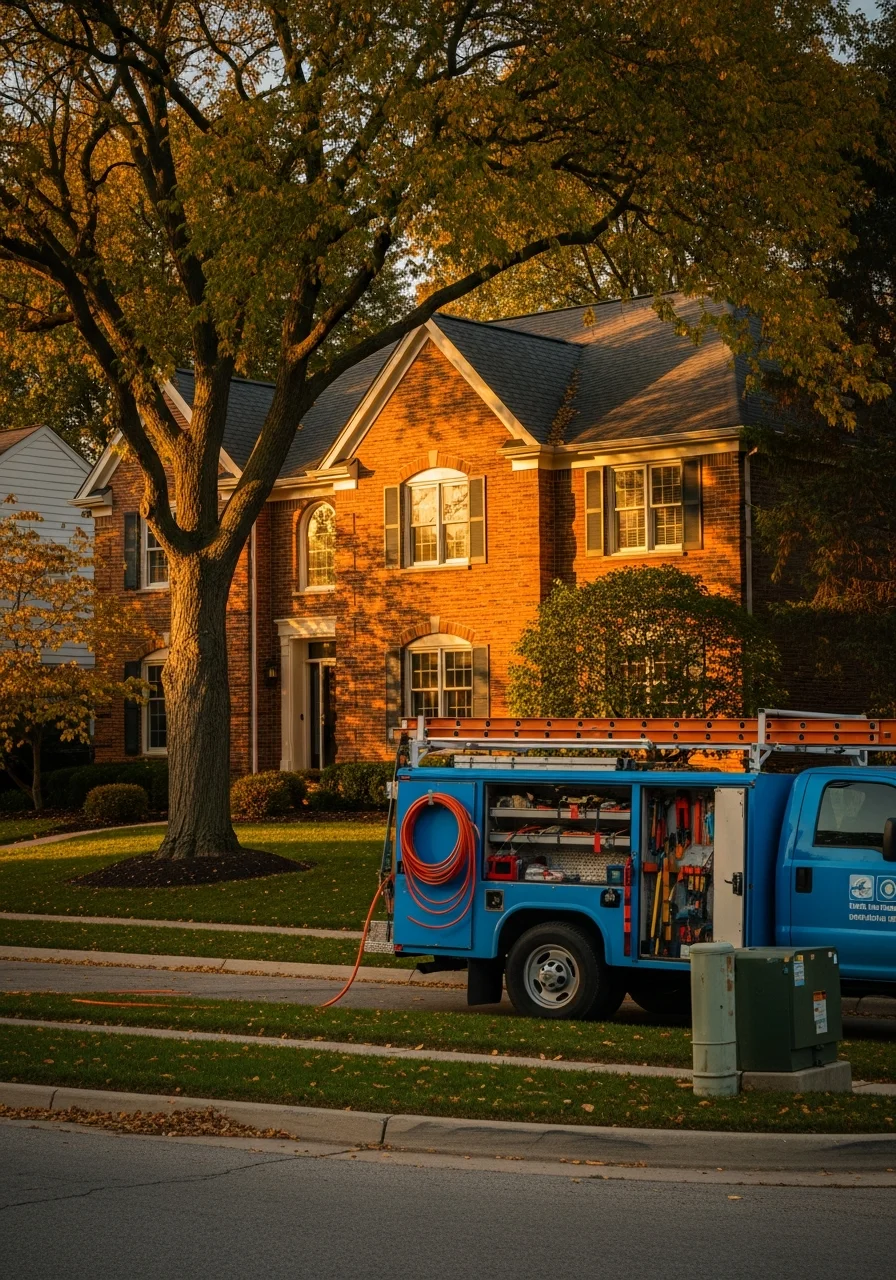 Arlington Heights home exterior with mature landscaping and traditional architecture.