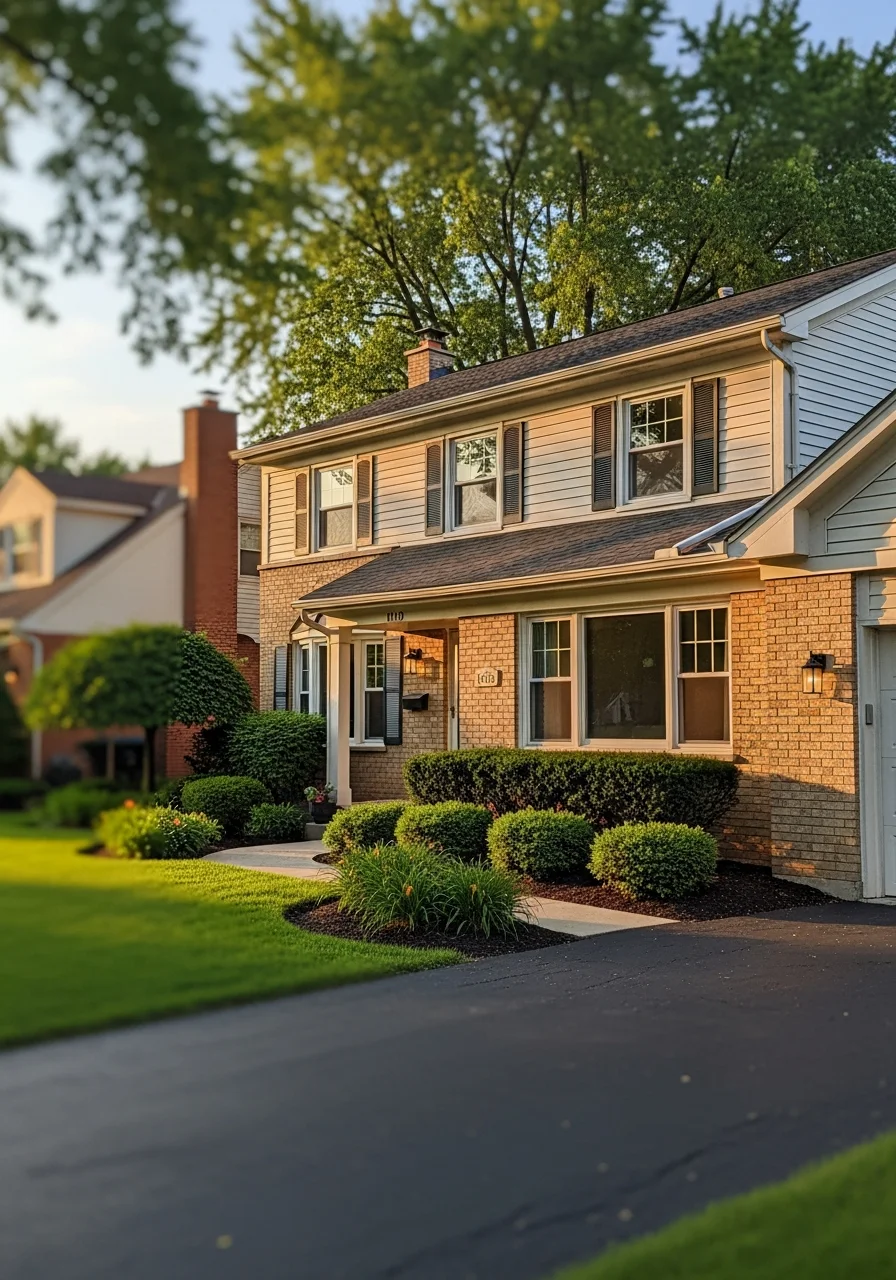 Buffalo Grove home with quality exterior work and well-kept grounds.